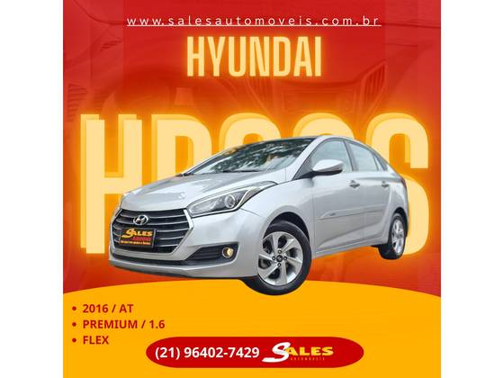 HYUNDAI HB20S 1.6 PREMIUM 16V FLEX 4P AUTOMÁTICO HYUNDAI HB20S 1.6 PREMIUM 16V FLEX 4P AUTOMÁTICO